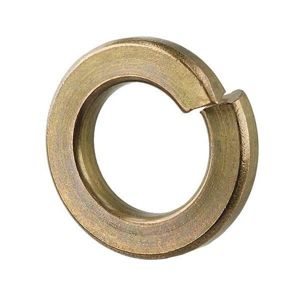 Split Lock Washer, For Screw Size 3/8 in Silicon Bronze, Silicon Finish, 100 PK